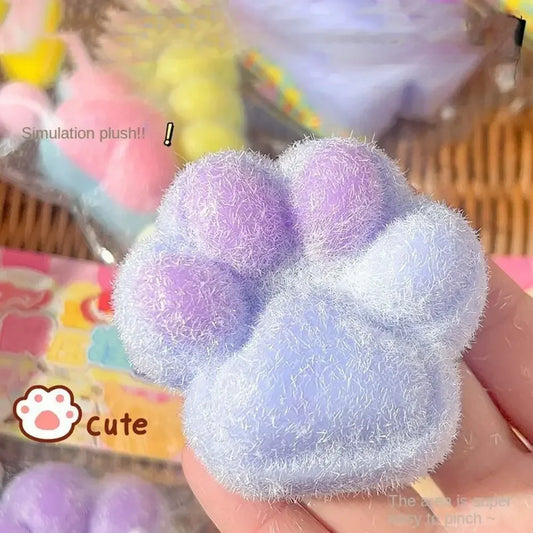 Squeeze Cat Paw Toys Cute Soft Abreact Relief Relax Toys Sticky Decompressing Pinching Cat Paw Stress Relief Squishy Toy